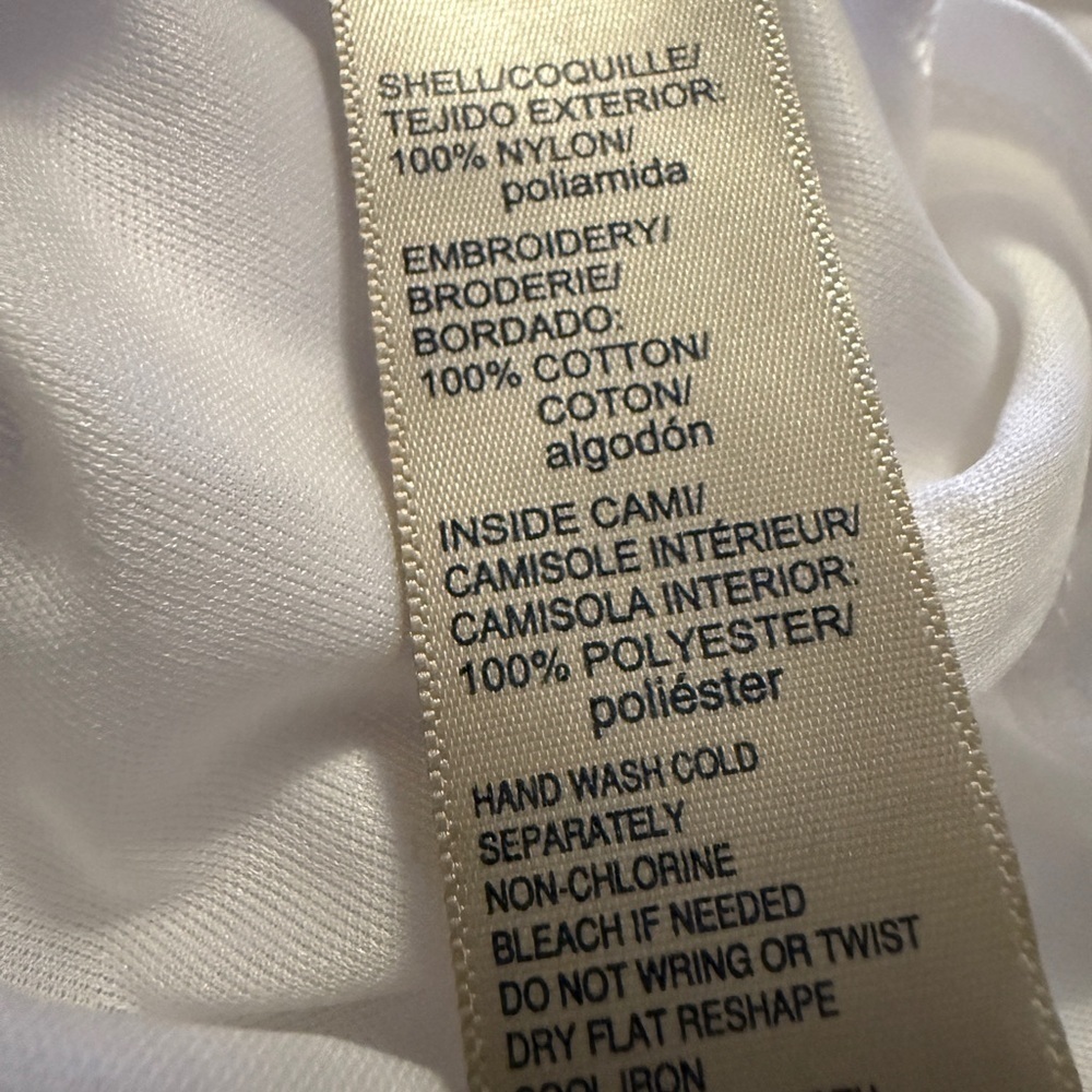 Rafaella Ivory Top. Delicate patchwork pattern. Three quarter sleeves. XL. NWT. - Picture 10 of 10
